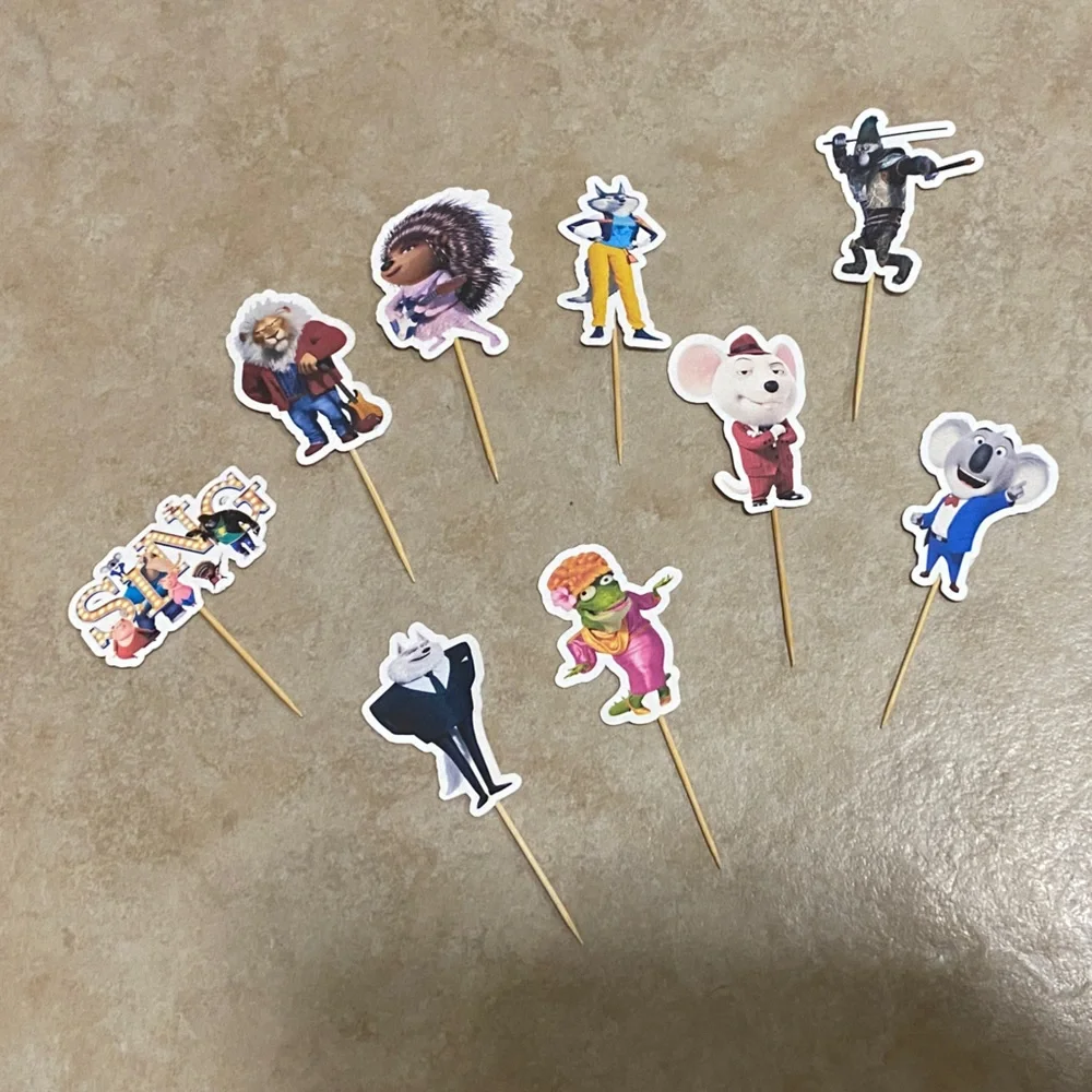 Sing 2 Character Cupcake Toppers for Parties